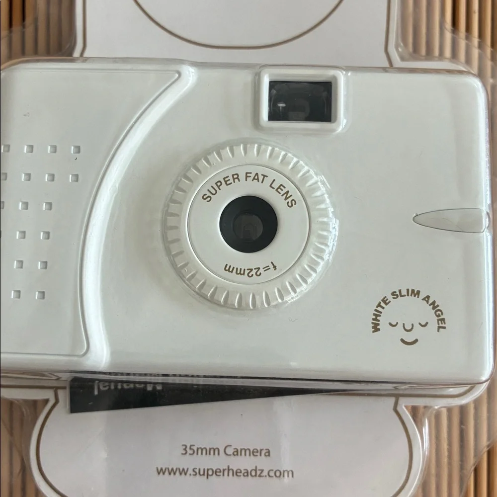 White Slim Angel 35mm Camera by - White